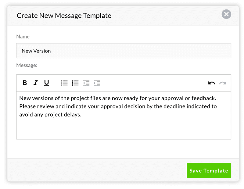 message templates new feature ReviewStudio