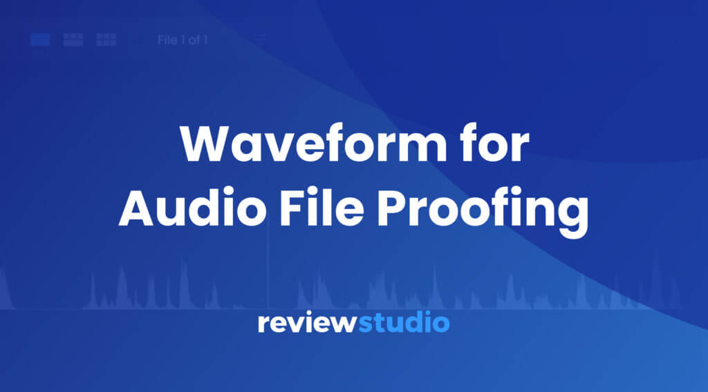 Waveform for reviewing audio files with ReviewStudio
