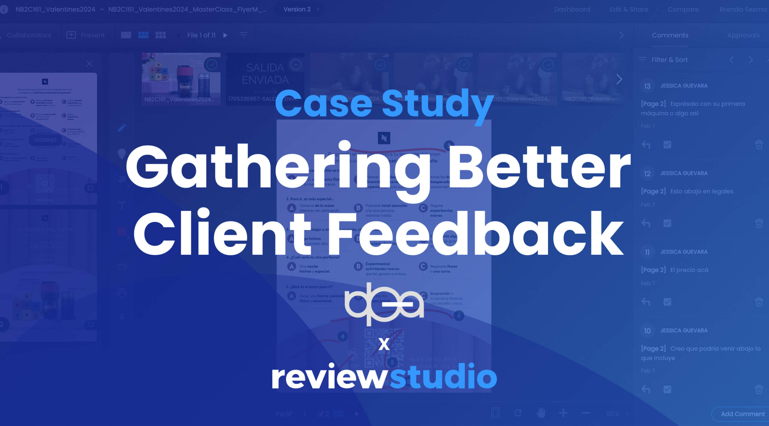 how marketing and design agency Los De Idea gathers feedback and approvals from clients