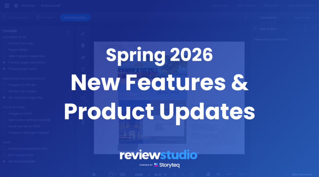 spring new features for ReviewStudio proofing solution