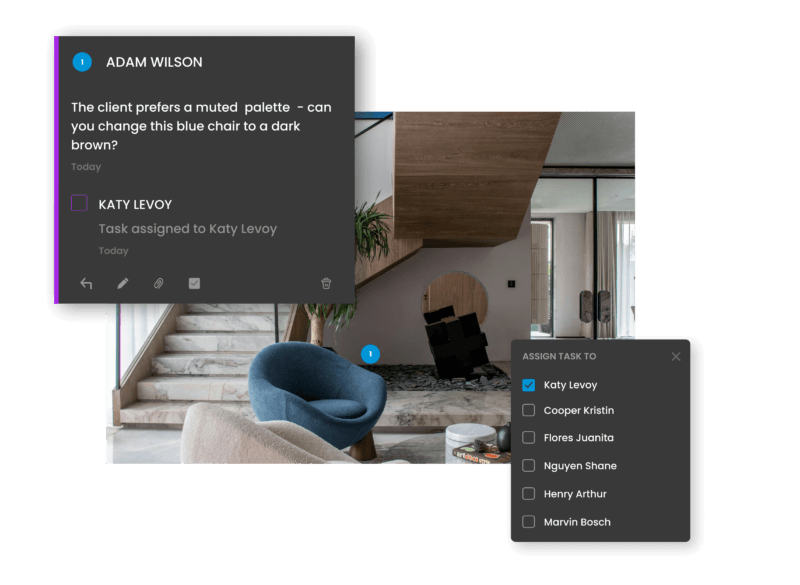 Architecture visualization creative tasks by ReviewStudio